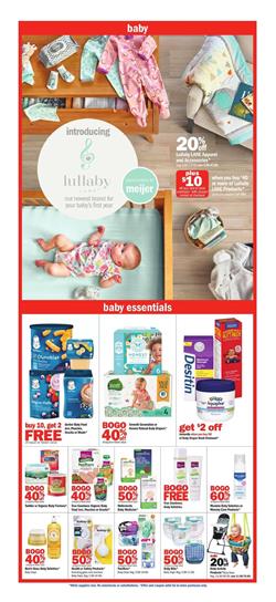 Meijer Baby Products BOGO Free Feb 23 - 29, 2020
