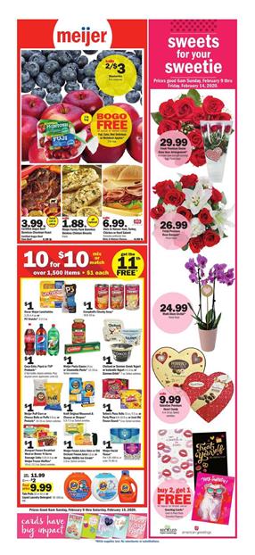 Meijer Weekly Ad Valentine's Day Feb 9 - 15, 2020
