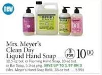 Publix Mrs Meyers Clean Day Soap