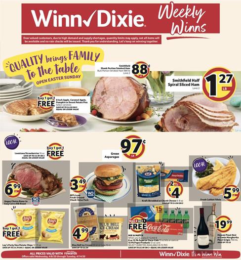 Winn Dixie Weekly Ad Preview Apr 8 14 2020