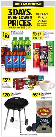 Dollar General Ad 3-Day Sale May 21 - 23, 2020