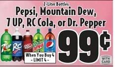 Piggly Wiggly Pepsi Mountain Dew 7UP Deal