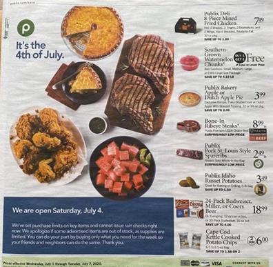 Publix Weekly Ad Preview Jul 1 7 2020