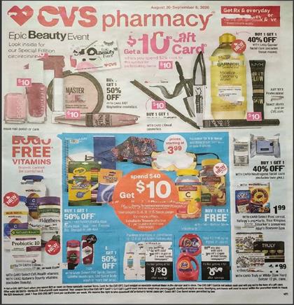 CVS Weekly Ad Preview Aug 30 - Sep 6, 2020 