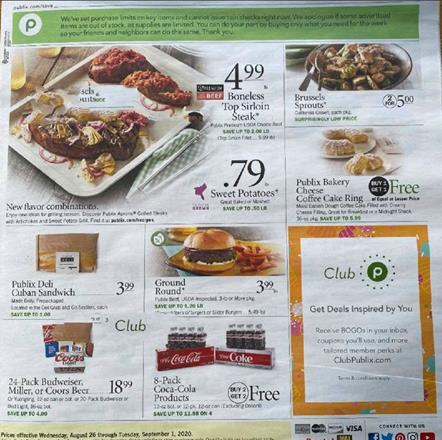 Publix Weekly Ad Preview Aug 26 - Sep 1, 2020 