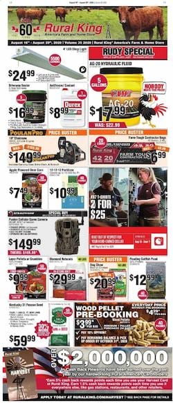 Rural King Ad Deals Aug 16 - 29, 2020