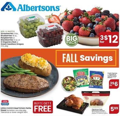 Albertsons Weekly Ad Preview Sep 30 - Oct 6, 2020