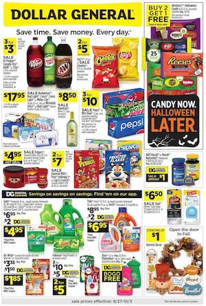 Dollar General Ad Sep 27 Oct 3 2020 cover