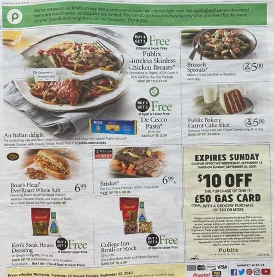 Publix Weekly Ad Preview Sep 16 - 22, 2020