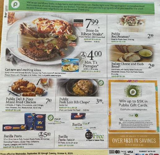 Publix Weekly Ad Preview Sep 30 - Oct 6, 2020