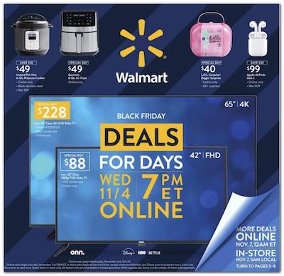 Walmart Black Friday Ad Deals Online Nov 4 - 8 2020