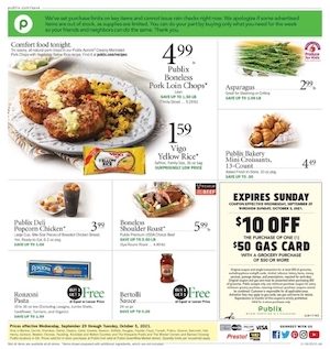 Publix Weekly Ad Sep 29 - Oct 5, 2021