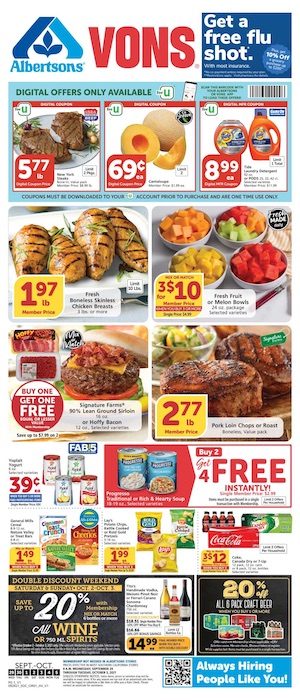 Vons Weekly Ad Sep 29 - Oct 5, 2021