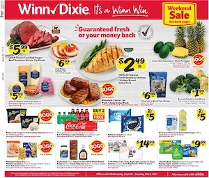 Winn Dixie Weekly Ad Sep 29 - Oct 5, 2021