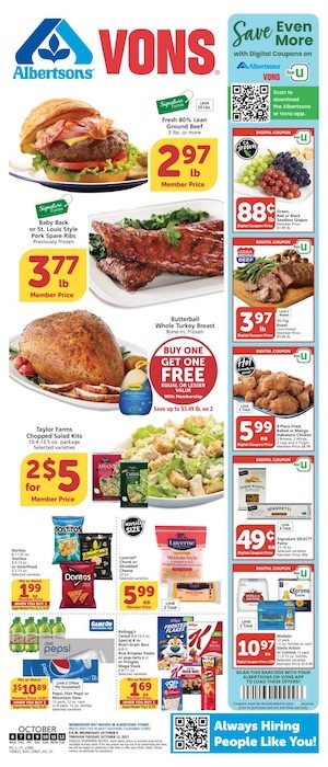 Vons Weekly Ad Oct 6 - 12, 2021