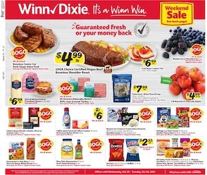 Winn Dixie Weekly Ad Oct 20 - 26, 2021