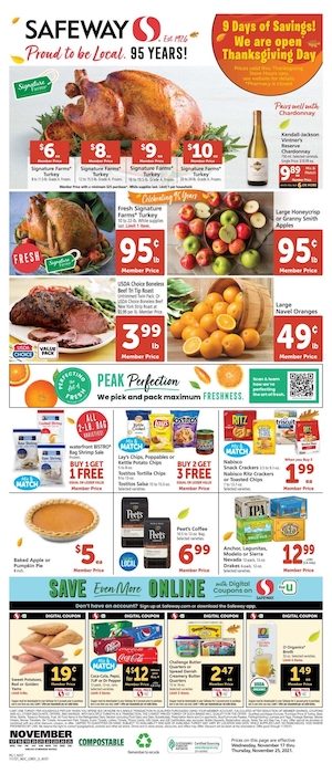 Safeway Weekly Ad Nov 17 - 25, 2021