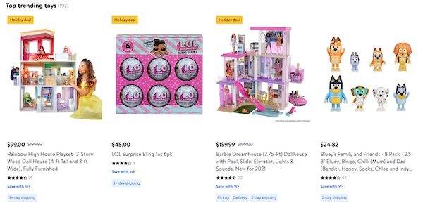 Walmart Trending Toys Dec 2021