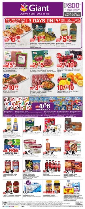Giant Weekly Ad Jan 7 - 13, 2022