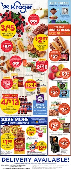 Kroger Weekly Ad Apr 20 - 26, 2022