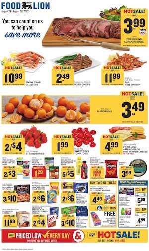 Food Lion Weekly Ad Aug 24 - 30, 2022