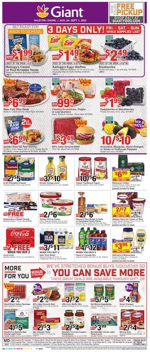 Giant Weekly Ad Aug 26 - Sep 1 2022