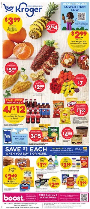 Kroger Weekly Ad Aug 17 - 23, 2022