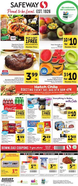 Safeway Weekly Ad Aug 3 - 9, 2022