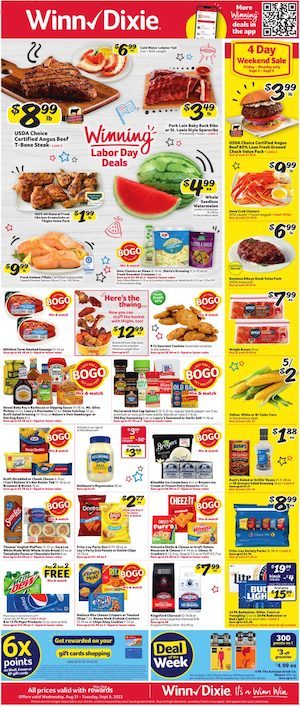 Winn Dixie Weekly Ad Aug 31 - Sep 6, 2022