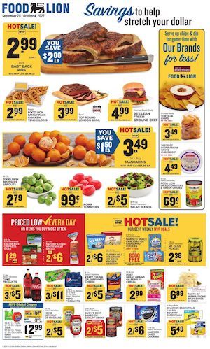 Food Lion Weekly Ad Sep 28 - Oct 4, 2022
