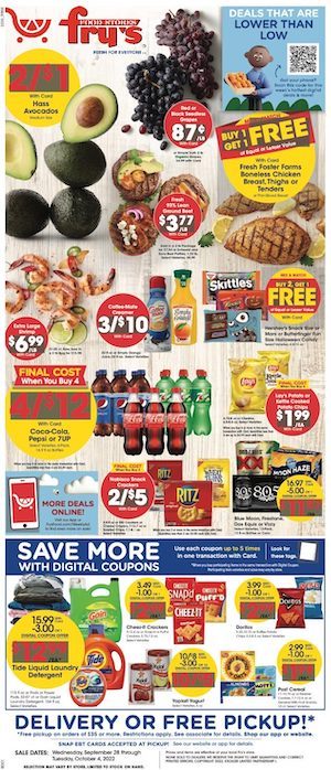Fry's Weekly Ad Sep 28 - Oct 4, 2022