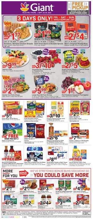 Giant Weekly Ad Sep 23 - 29, 2022