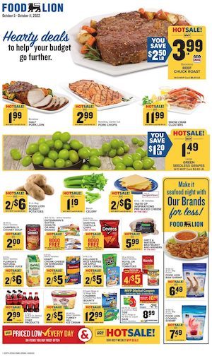 Food Lion Weekly Ad Oct 5 - 11, 2022