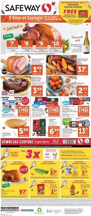 Safeway Weekly Ad Nov 16 - 22, 2022