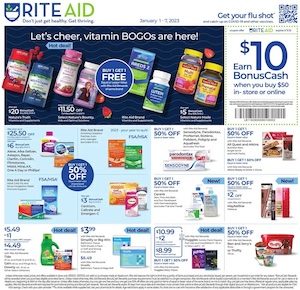 Rite Aid Weekly Ad Pharmacy Jan 1 - 7, 2023