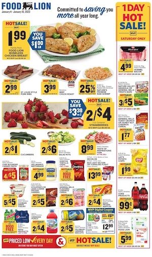 Food Lion Weekly Ad Jan 4 - 10, 2023