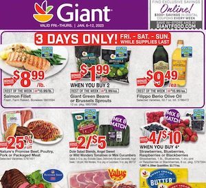 Giant Grocery Deals Early Jan 2023
