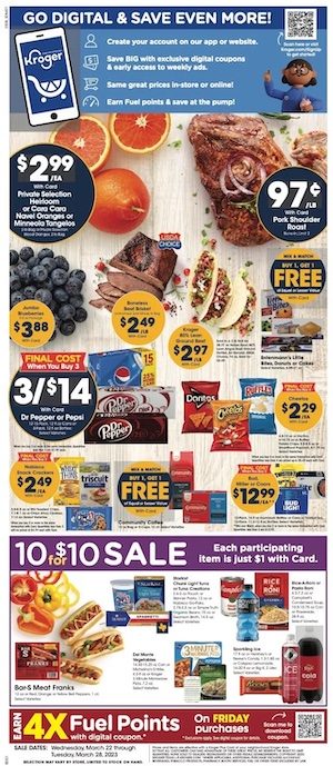 Kroger Weekly Ad Sale Mar 22 - 28, 2023