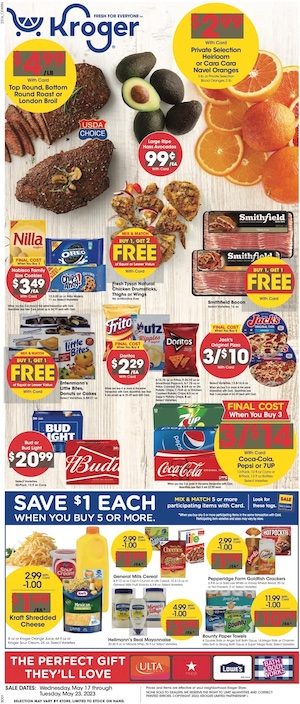 Kroger Weekly Ad Deals 5:17 - 5:23, 2023