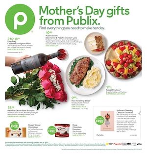 Publix Ad Mother's Day Gifts and Treats