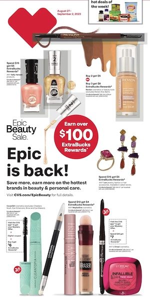 CVS Epic Beauty Sale Aug 27 - Sep 2, 2023