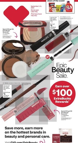 CVS Epic Beauty Sale Sep 3 - 9, 2023