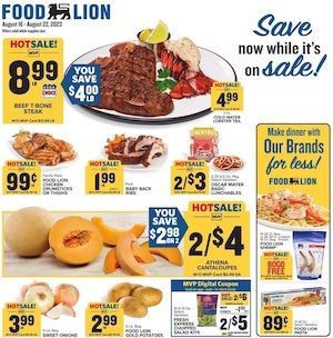 Food Lion Deals Aug 16 - 22, 2023
