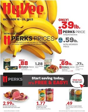 Hy-vee HPerks Prices Oct 16 - 22, 2023