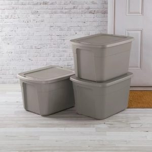 18gal Storage Tote Gray - Room Essentials