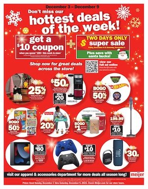 Meijer Ad Hot Holiday Deals Dec 3 - 9 