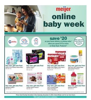 Meijer Baby Week Ad Dec 3 - 9, 2023 
