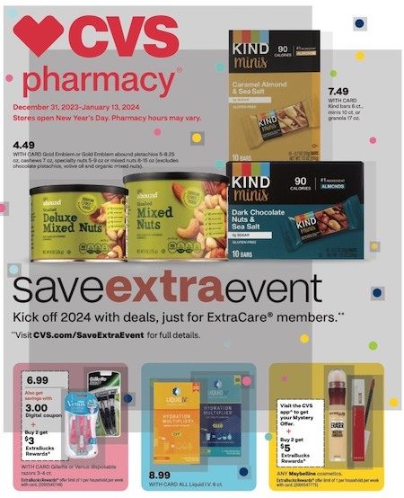 CVS Save Extra Event Goes On until Jan 13th