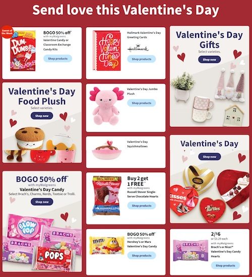 Walgreens Valentine's Day Sale Jan 28 - Feb 3