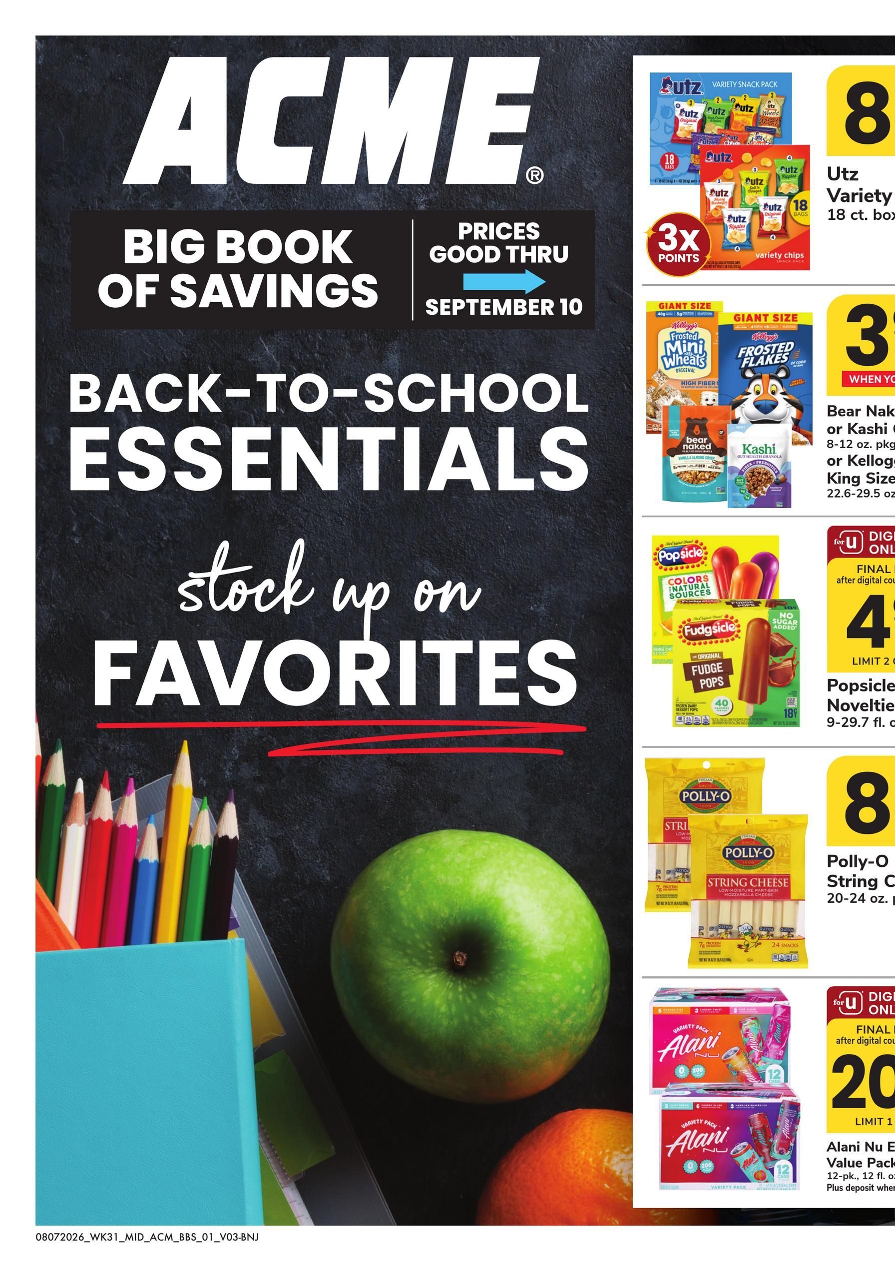 Acme Markets Big Book of Savings August 7 - September 10, 2026 page 1